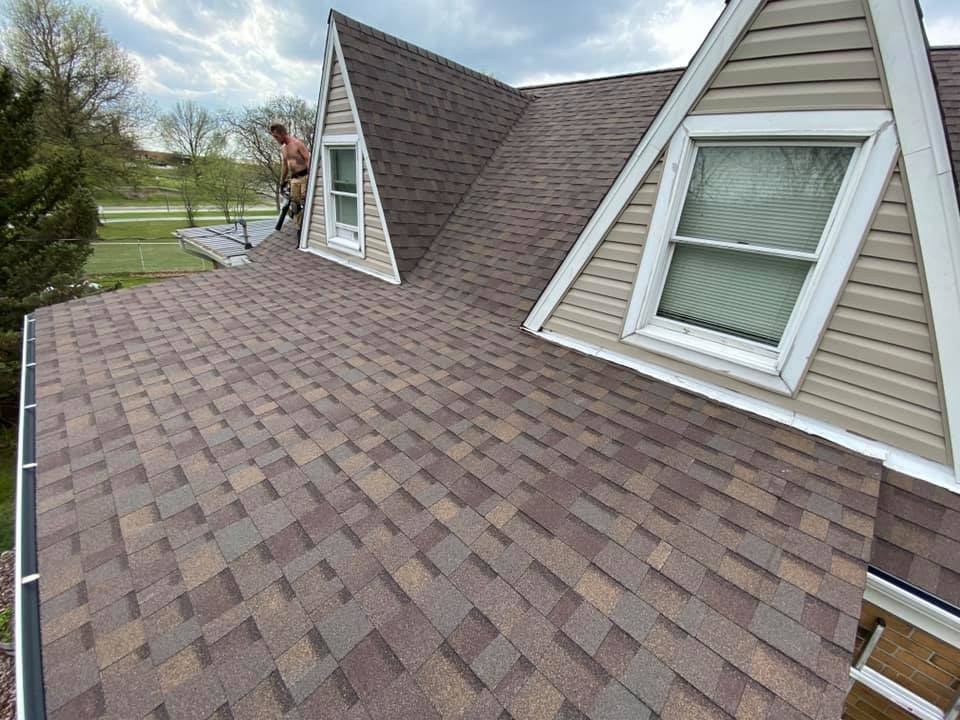 A brand new roof with Owens Corning shingles